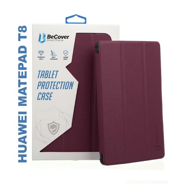Фото - Чохол для планшету BeCover Smart Case for Huawei MatePad T8 Red Wine (705639)