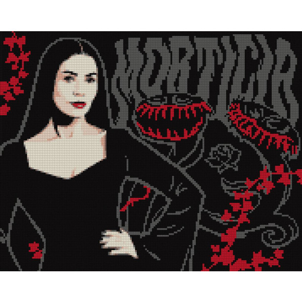 Фото - Алмазний живопис Santi Wednesday Mysterious Morticia 40х50 см (955114)