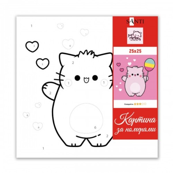 Фото - Картина за номерами Santi Pembe the Cat. Balloon 25х25 см (955564)