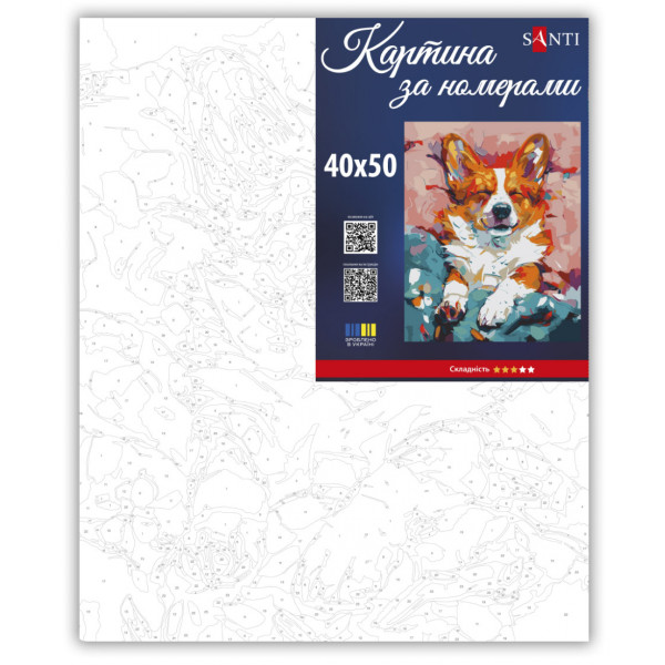 Фото - Картина за номерами Santi Улюблений коргі 40х50 см (955747)