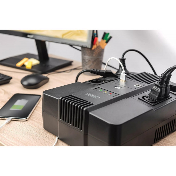 Фото - Джерело безперебійного живлення Digitus All-in-One 800VA/480W RJ45 (DN-170111)