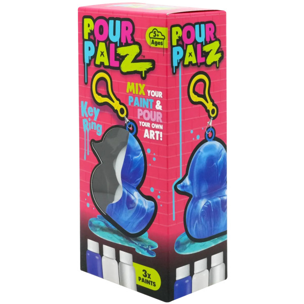 Фото - Набір для декупажу та розпису Pour Palz Флюїд Арт - Брелок Каченя в асортименті (GS-G26262)