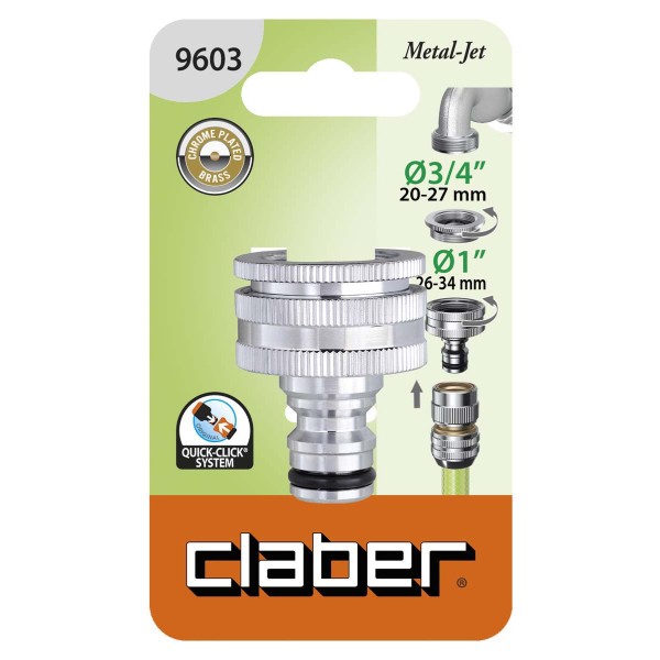 Фото - З'єднувач для шланга Claber 3/4"-1"В (96030000)
