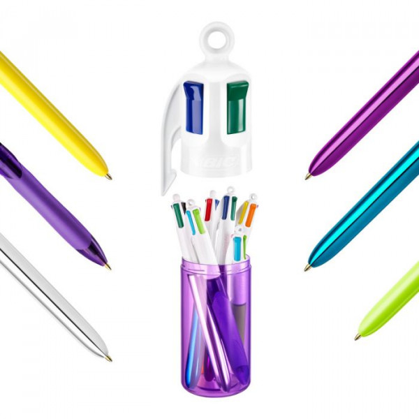 Фото - Ручка BIC 4 Colour Shine Silver (3086123310384)