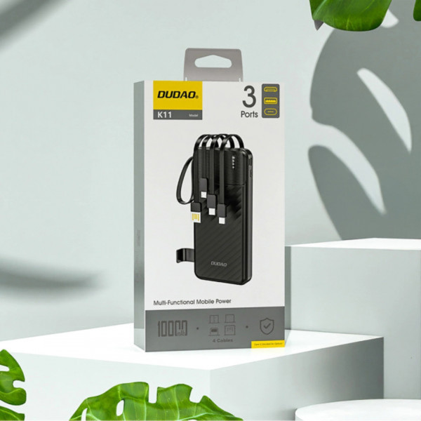 Фото - Батарея мобільна Dudao 10000mAh K11 10W Black (6977196681853)
