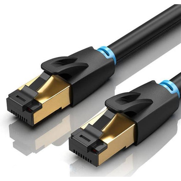 Фото - Кабель патч-корд Vention CAT 8 SFTP Ethernet, 3 m Black (IKABI)