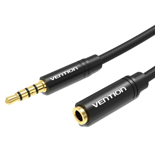Фото - Кабель 3.5 мм - 3.5 мм Vention Audio 1 m Black (BHBBF)