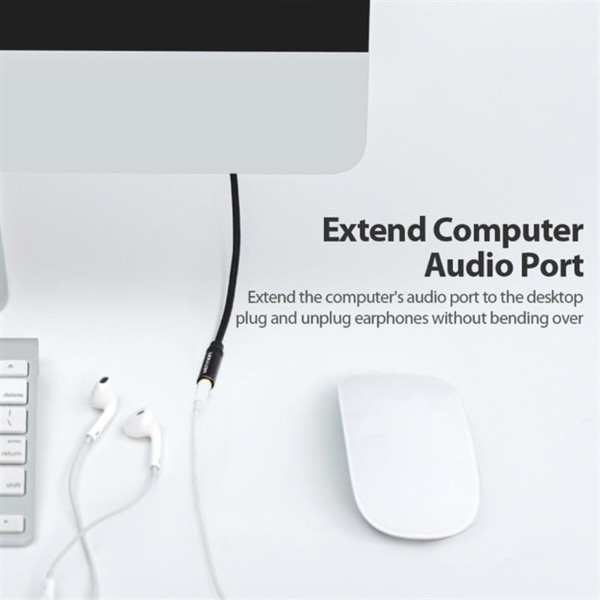 Фото - Кабель 3.5 мм - 3.5 мм Vention Audio 1 m Black (BHBBF)