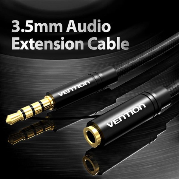 Фото - Кабель 3.5 мм - 3.5 мм Vention Audio 1 m Black (BHBBF)
