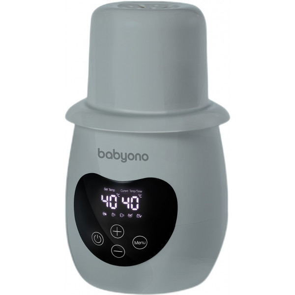 Фото - Подогреватель детских бутылочек стационарный BabyOno NATURAL 2 в1 с дисплеем и функцией стерилизации, серый (968/02)