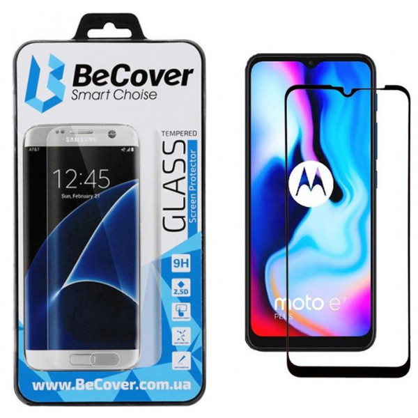 Фото - Захисне скло для смартфону BeCover Motorola Moto E7 Plus Black (705241)