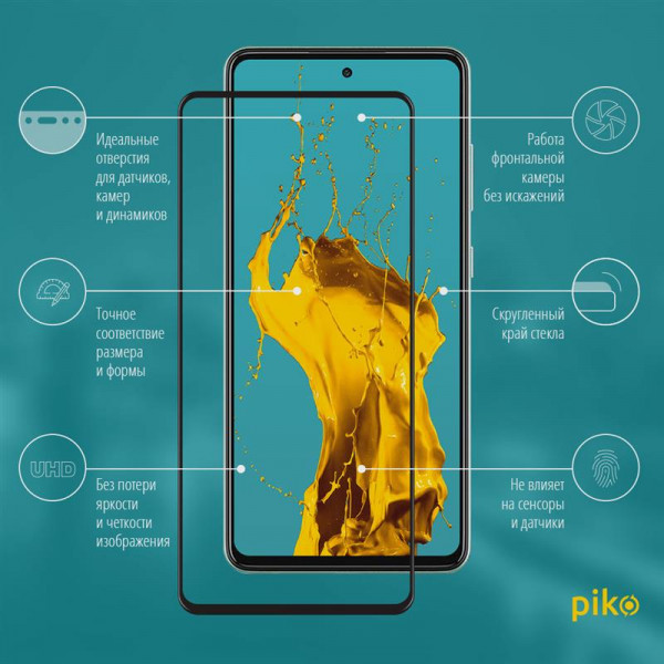 Фото - Захисне скло для смартфону Piko for Samsung Galaxy A52 Core SM-A525 Black Full Glue 0.3mm 2.5D (1283126510342)
