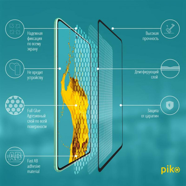 Фото - Захисне скло для смартфону Piko for Samsung Galaxy A52 Core SM-A525 Black Full Glue 0.3mm 2.5D (1283126510342)