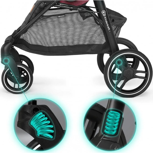 Фото - Коляска прогулянкова Kinderkraft Grande 2020 Burgundy (KKWGRANBRG000N)