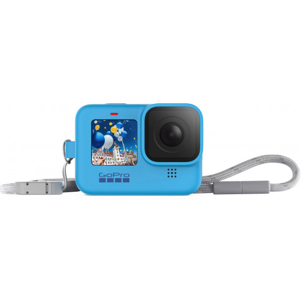 Фото - Чохол для екшн-камери GoPro Sleeve&Lanyard Blue for HERO9 Black (ADSST-003)