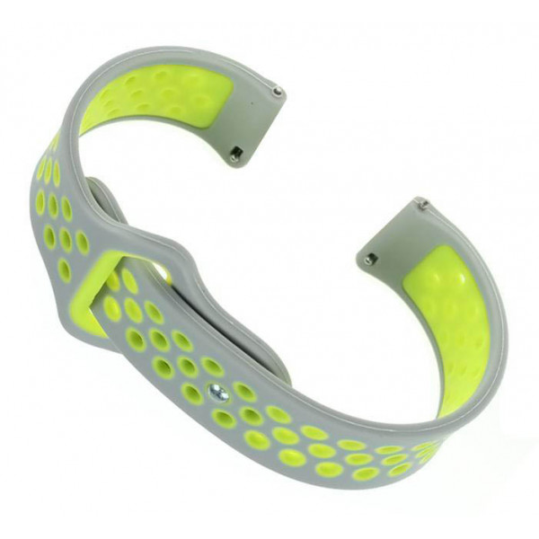 Фото - Ремінець для смарт-годинника Elica Nike Style for Xiaomi Amazfit Bip/Bip Lite/Bip S Lite/GTR 42mm/GTS/TicWatch S2/TicWatch E Grey-Green (705708)