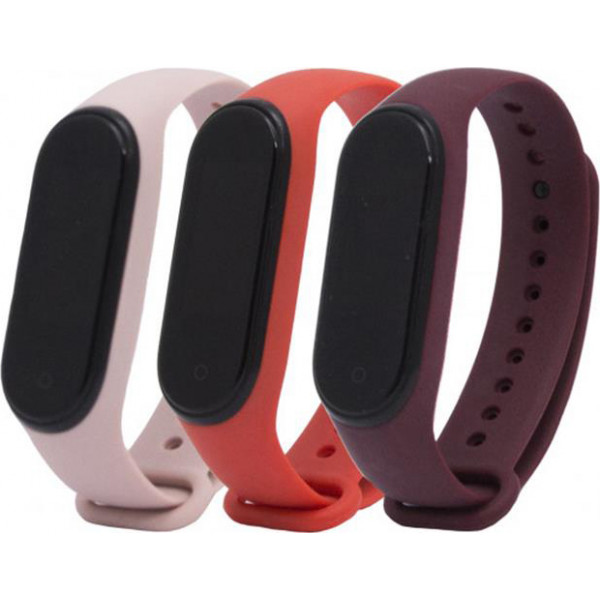 Фото - Ремінець для фітнес-браслету Armorstandart Xiaomi Xiaomi Mi Band 4/3 Coral Rib 3 шт. (ARM56669)