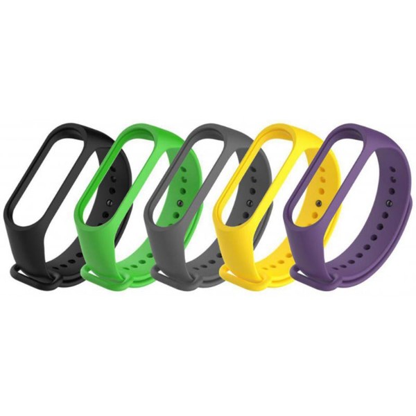 Фото - Ремінець для фітнес-браслету Armorstandart Xiaomi Xiaomi Mi Band 4/3 Flashtrack 5 шт. (ARM54426)