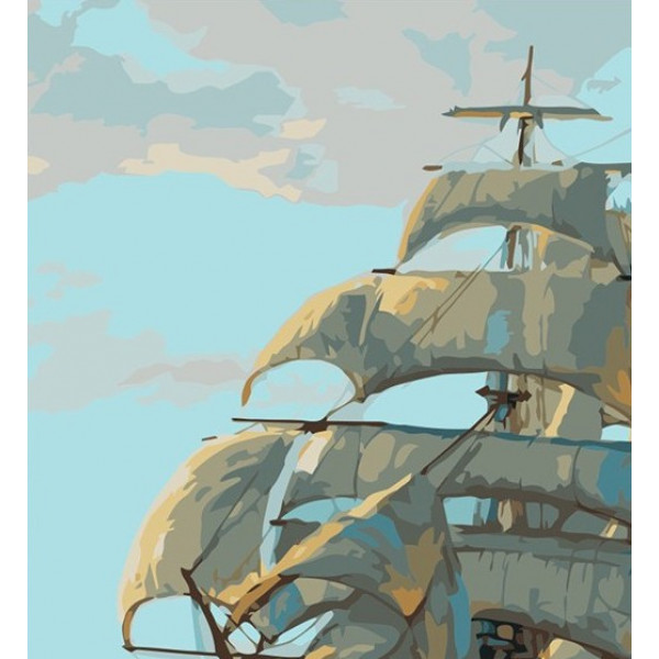 Фото - Картина по номерам Strateg "Корабль" 40х50 см (VA-0038)