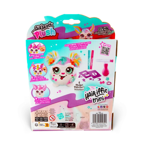 Фото - Набір для декупажу та розпису Canal Toys DIY AIRBRUSH PLUSH - Hair'iffic Зроби зачіску - Піксі (AIR038/2)