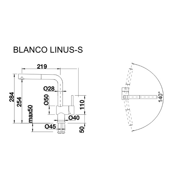 Фото - Смеситель кухонный Blanco 518813 LINUS-S ТЕМНАЯ СКАЛА