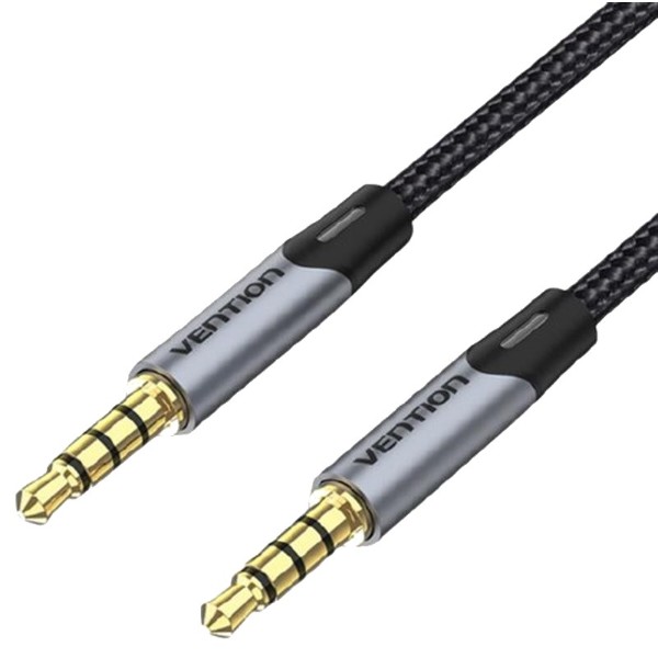 Фото - Кабель 3.5 мм - 3.5 мм Vention Audio Metal Type 1.5 m Silver (BAQHG)