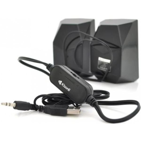 Фото - Комп'ютерна акустика звичайна 2.0 Kisonli S-333/23406 Black