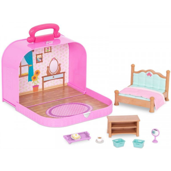 Фото - Коллекционные фигурки Li'l Woodzeez Спальня. Кейс Фиолетовый с аксессуарами (WZ6598Z)