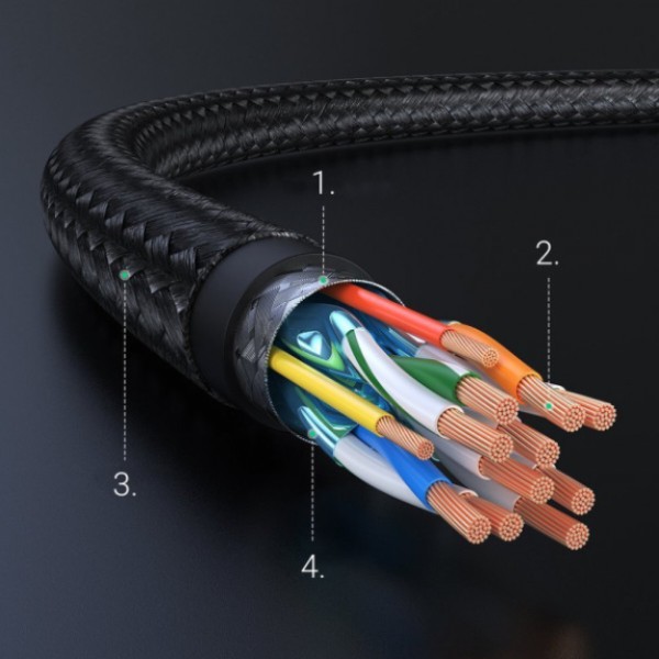 Фото - Кабель HDMI UGREEN HDMI M - M, 3.0 м, V2.0 Cafule 4K HD119 (40102)