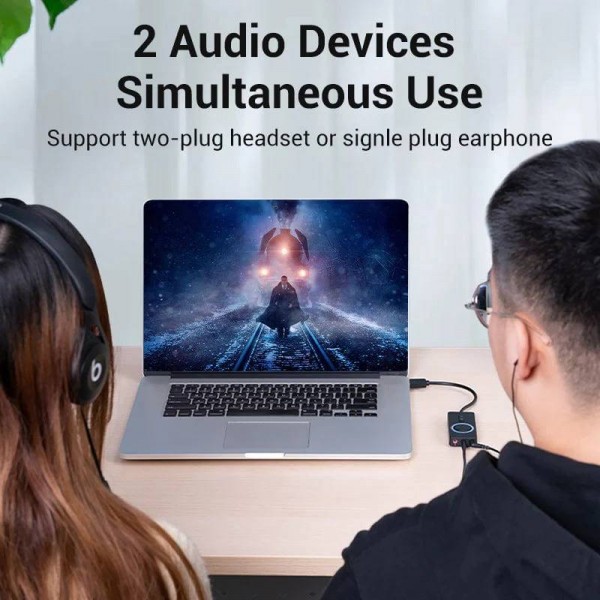 Фото - Звукова карта Vention Audio USB - 3х3,5 мм jack 0.15m Volume Control (CDRBB)