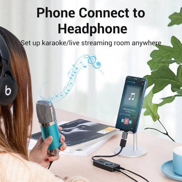 Фото - Звукова карта Vention Audio USB - 3х3,5 мм jack 0.15m Volume Control (CDRBB)