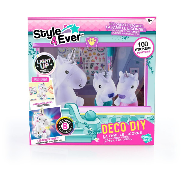 Фото - Набір для декупажу та розпису Canal Toys Style 4 Ever Мої улюбленці - Родина сяючіх єдинорогів (OFG287/1)