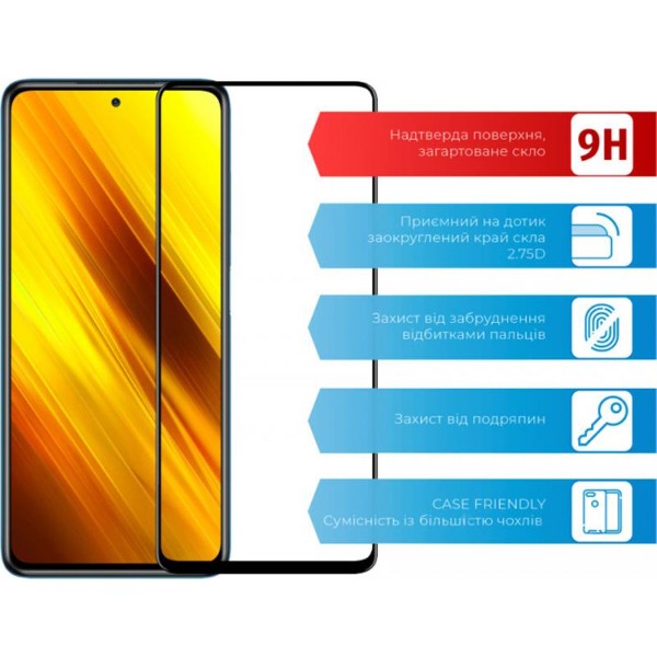 Фото - Захисне скло для смартфону ACCLAB Full Glue for Xiaomi Poco X3 Black (1283126509582)