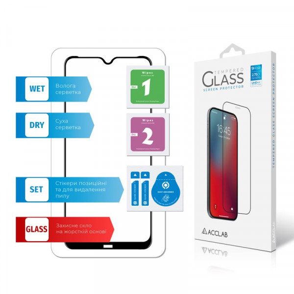 Фото - Захисне скло для смартфону ACCLAB Full Glue for Xiaomi Redmi Note 8 Black (1283126508752)