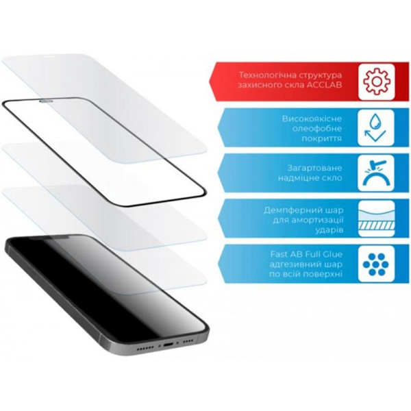 Фото - Захисне скло для смартфону ACCLAB Full Glue for Oppo Reno4 Lite Black (1283126511196)