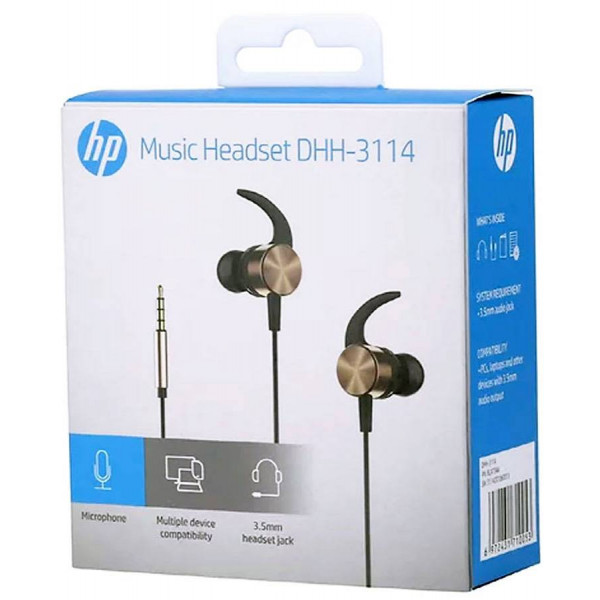 Фото - Наушники вкладыши проводные HP DHH-3114GD Gold