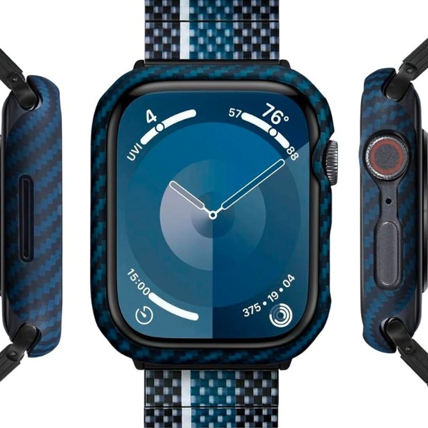 Фото - Чехол-бампер для смарт-годинника Pitaka Air Case Black/Blue for Apple Watch 9/8/7 45mm (KW2301A)
