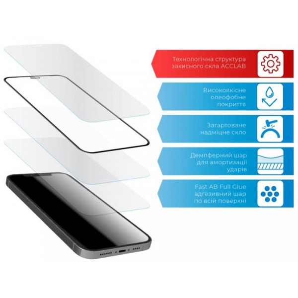 Фото - Захисне скло для смартфону ACCLAB Full Glue for Nokia 5.4 Black (1283126510809)