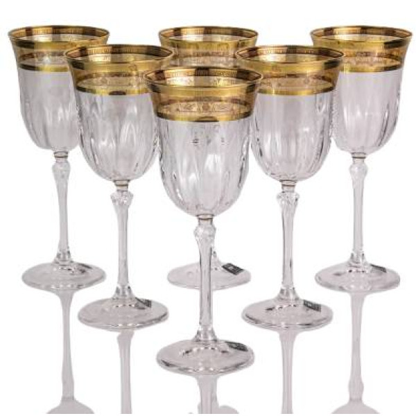 Фото - Набір келихів VEMA LUDOVICA MELANIA GOLD 280 мл 6 шт. (99001871)
