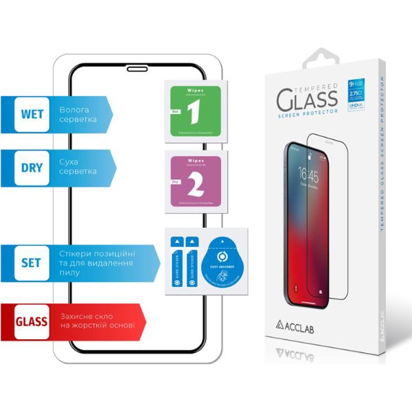 Фото - Захисне скло для смартфону ACCLAB Full Glue for Apple iPhone 11 Pro/X/XS Black (1283126508189)