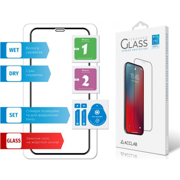 Фото - Защитное стекло для смартфона ACCLAB Full Glue for Apple iPhone 11 Pro Max/XS Max Black (1283126508202)