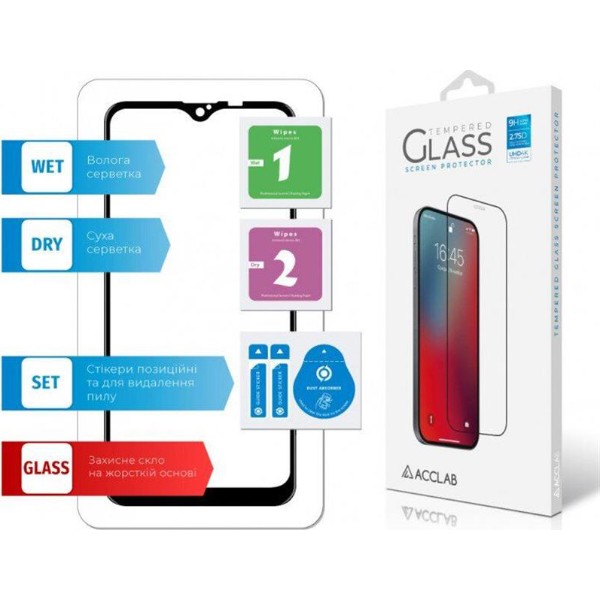Фото - Защитное стекло для смартфона ACCLAB Full Glue for Samsung Galaxy A10s SM-A107 Black (1283126508516)