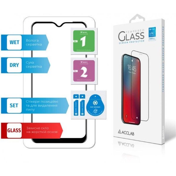 Фото - Защитное стекло для смартфона ACCLAB Full Glue for Realme C2 Black (1283126508424)