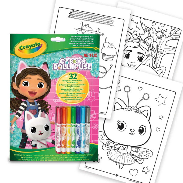 Фото - Набор для рисования Crayola Gabby's Doll's House 32 стoр. 1 и 7 фломастеров (04-7024G)