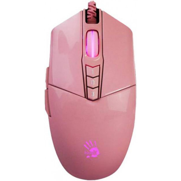 Фото - Миша дротова ігрова Bloody P91s (Pink)