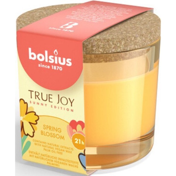 Фото - Свеча стекло Bolsius True Joy Daffodil 66/83 с пробкой Весеннее цветение (996712)
