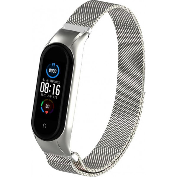 Фото - Ремешок для фитнес-браслета Armorstandart Milanese Magnetic Band 503 for Xiaomi Mi Band 5 Silver (ARM57180)