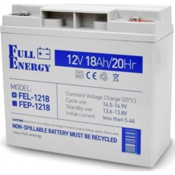 Фото - Акумулятор для ДБЖ Full Energy 12V 18AH (FEL-1218) GEL