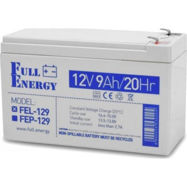 Фото - Акумулятор для ДБЖ Full Energy 12V 9AH (FEL-129) GEL