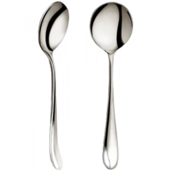 Фото - Набір ложок столових Wilmax для бульйону Stella 18 см 2 шт. (WL-999120 / 2B) Фото - Набір ложок столових Wilmax для бульйону Stella 18 см 2 шт. (WL-999120 / 2B)
